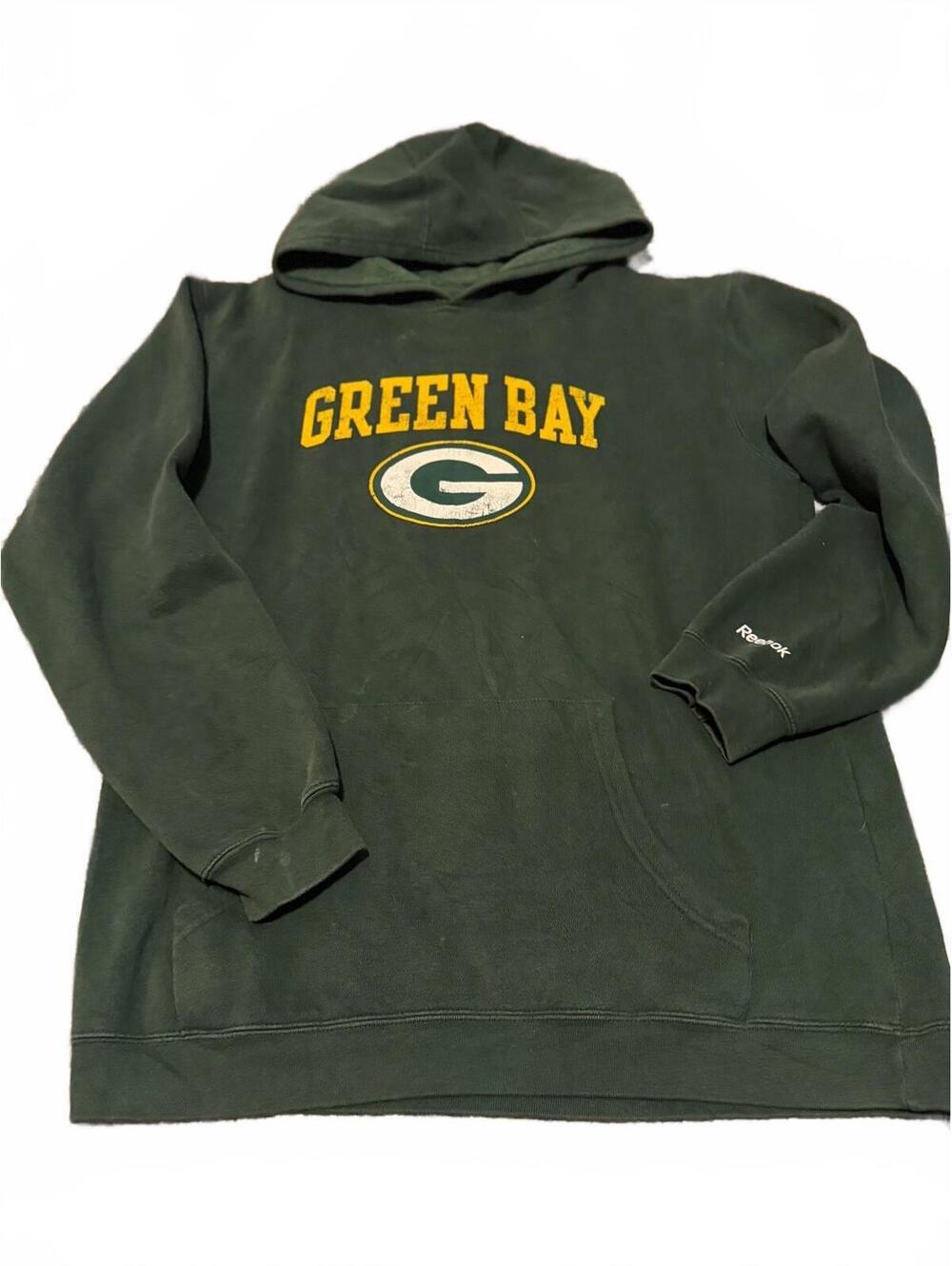 Green Bay Packers Youth XL 18/20 Reebok NFL Hoodie Green